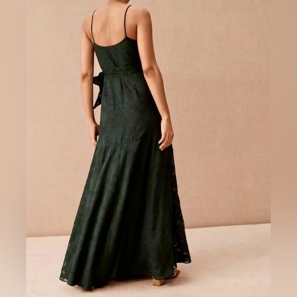 Anthropologie Hutch Floral Wrap Maxi Dress Small Forest Green - Picture 14 of 15